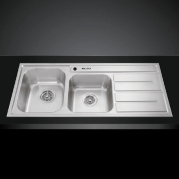Chậu rửa bát inox 2 hố Malloca MS 1027R NEW