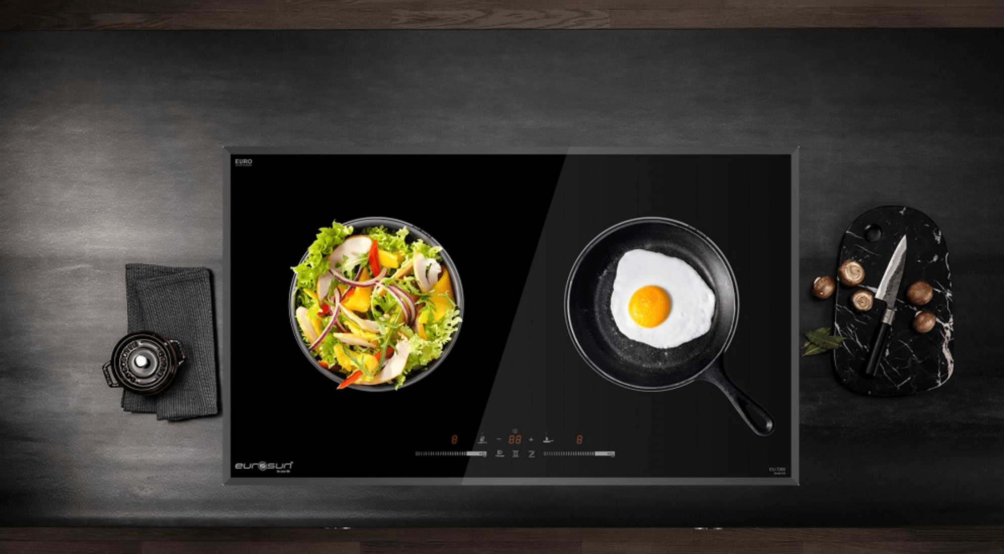 Bếp Từ Eurosun EU-T265S với mặt kính chuyên dụng