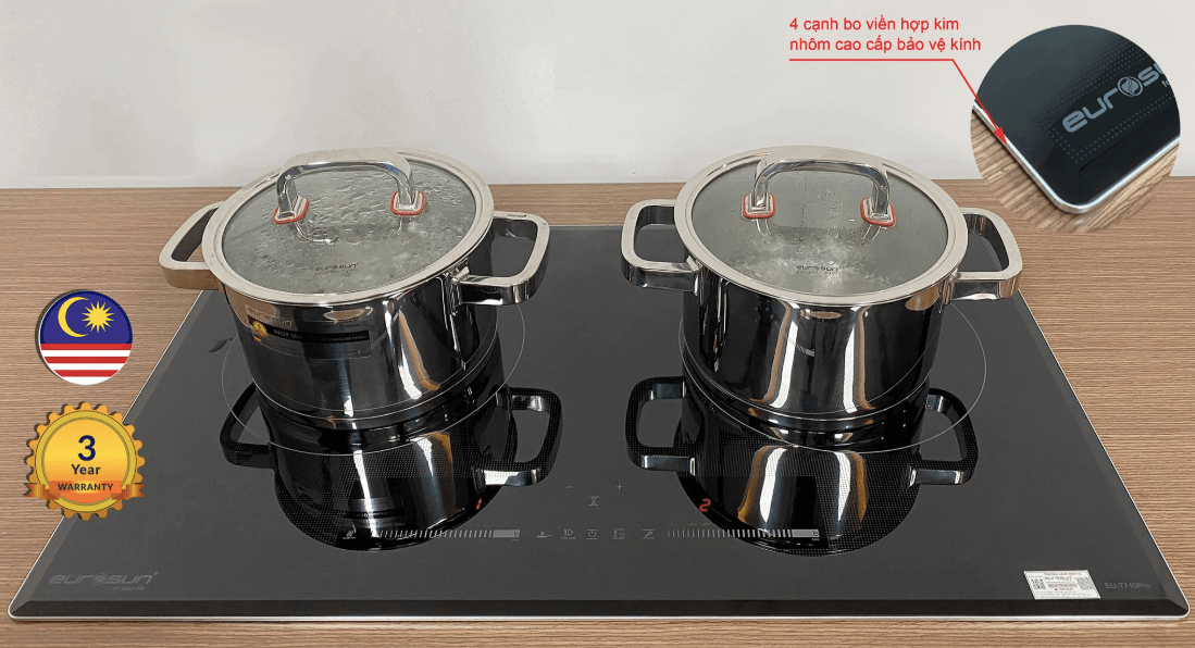 Bếp Từ Eurosun EU-T710 PRO Silver với điều khiển cảm ứng trượt trực quan và tinh tế