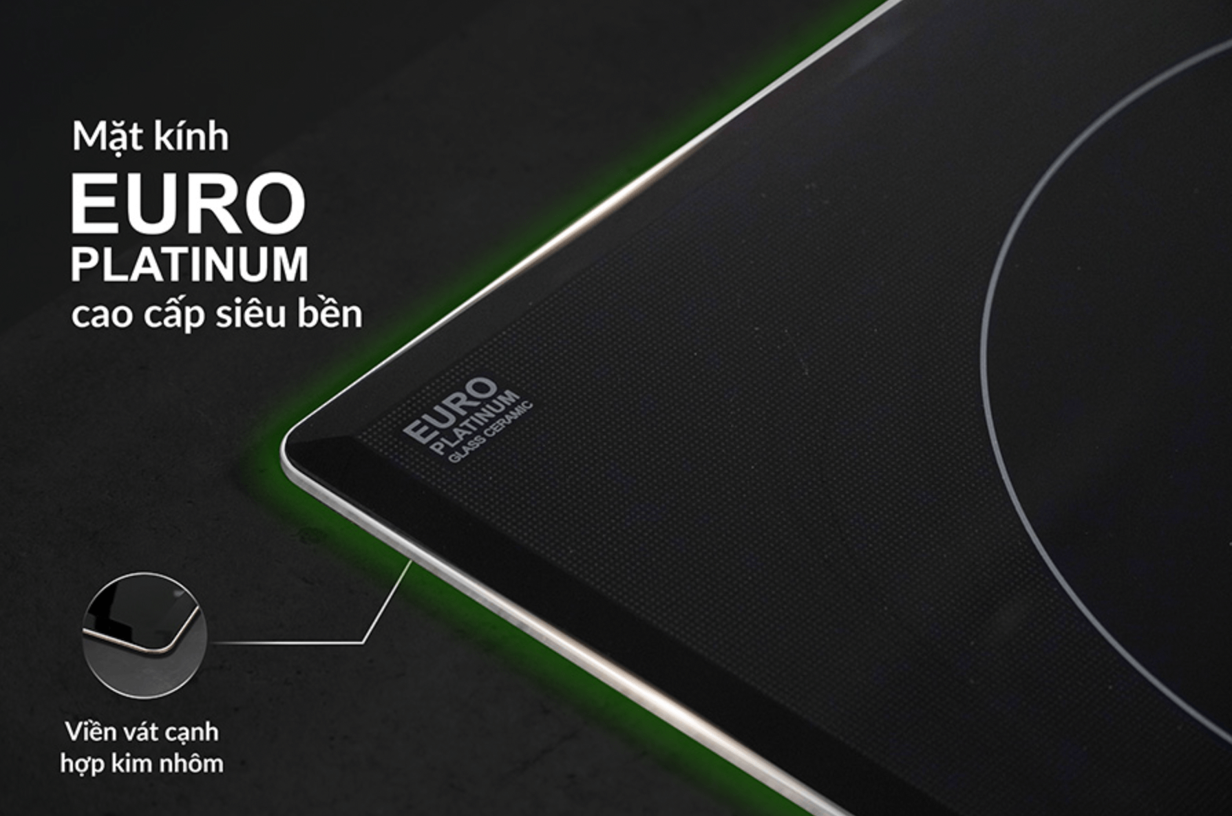 BẾP TỪ EU-T396PRO mặt kính Euro Platinum cao cấp siêu bền