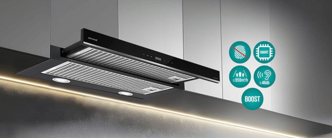 Máy Hút Mùi Âm Tủ GRANDX GX H60F58B Với Kích Thước Tiêu Chuẩn Vàng Phù Hợp Với Mọi Không Gian Bếp