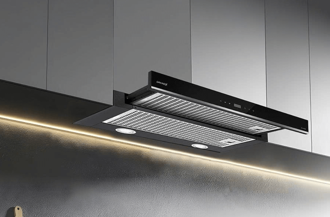 Máy Hút Mùi Âm Tủ GRANDX GX H70F58B Với Vật Liệu Thép Inox Chắc Chắn