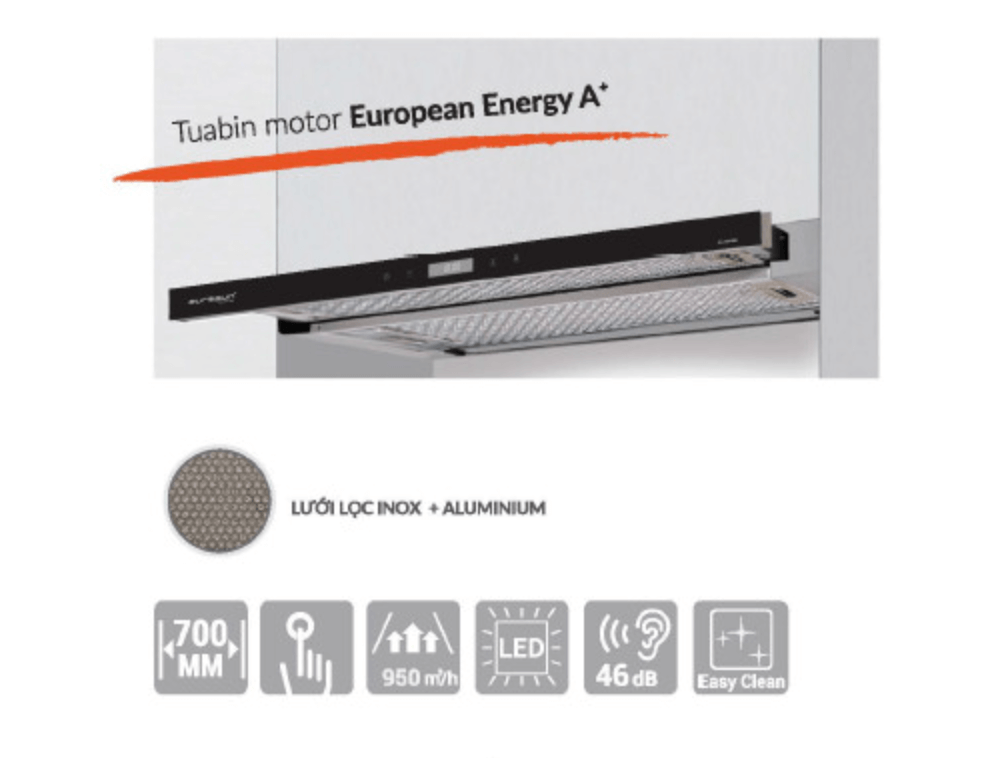 Máy Hút Mùi Eurosun EH-70AF86B Nghệ Thuật Ẩn Mình Tinh Tế