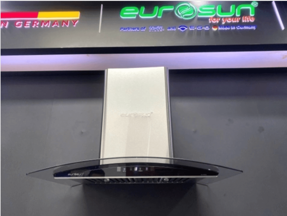 Máy Hút Mùi Eurosun EH-70K35 thiết kế kính cong sang trọng
