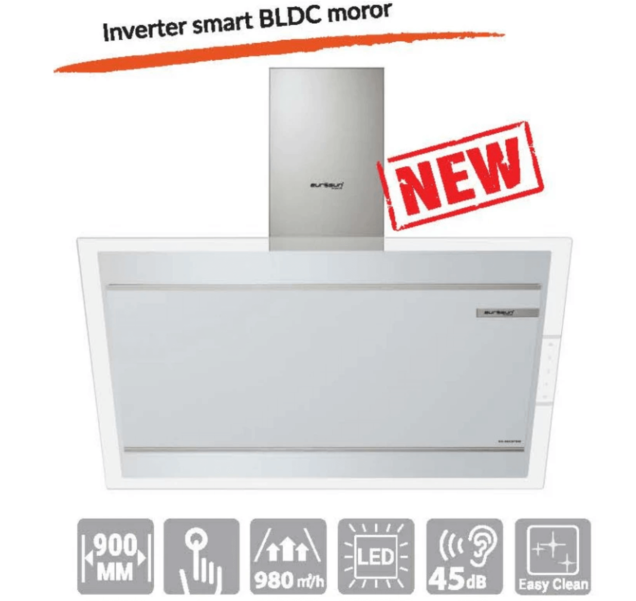 Máy Hút Mùi Eurosun EH-90CN78W Sử Dụng Bảng Điều Khiển Cơ Học Bền Bỉ Dễ Sử Dụng