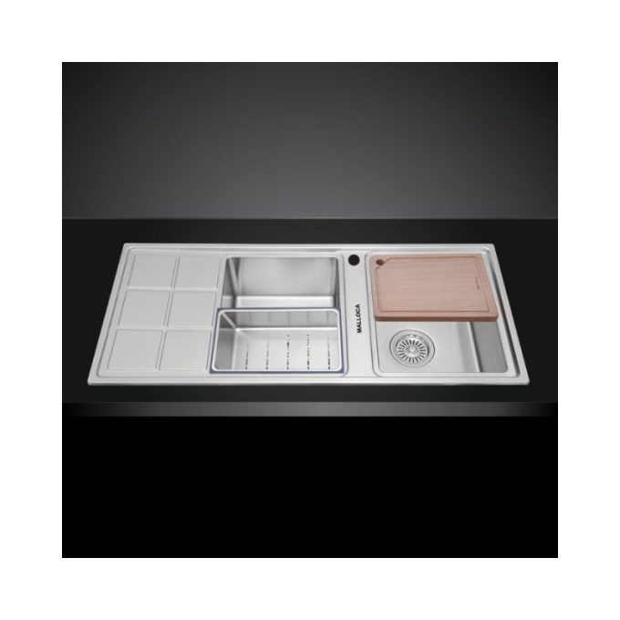 Chậu rửa bát inox 2 hố Malloca MS 8815L chính hãng giá rẻ