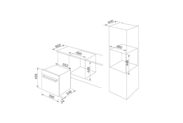 Bảng vẽ mô phòng Thông số kỹ thuật Lò nướng Malloca MOV-40CP 