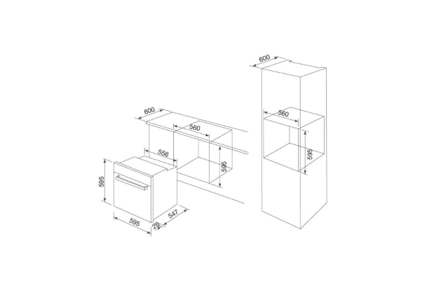 Lò nướng Malloca MOV-726 MC mô tả bản vẽ