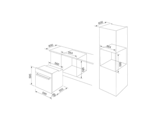 Thông số kỹ thuật Lò nướng điện âm tủ 65L Malloca MOV-65 PYRO