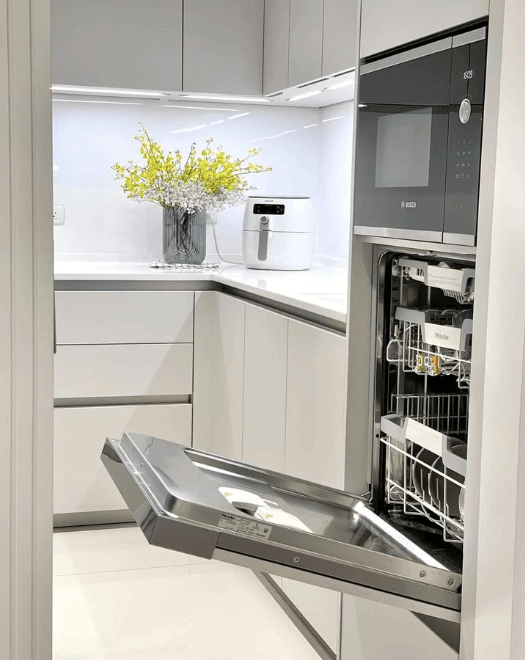 Máy rửa bát độc lập Malloca WQP12-J7209N sấy khô hiệu quả