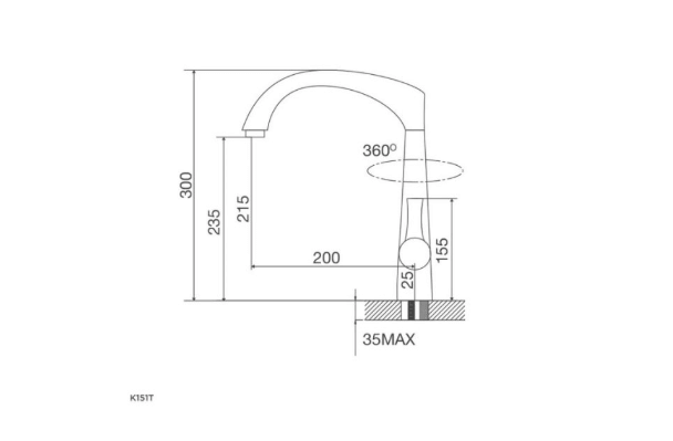 Thông số kỹ thuật Vòi rửa bát nóng lạnh Malloca K151T
