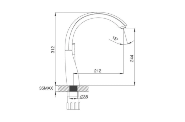 Thông số kỹ thuật Vòi rửa bát nóng lạnh Malloca K202C