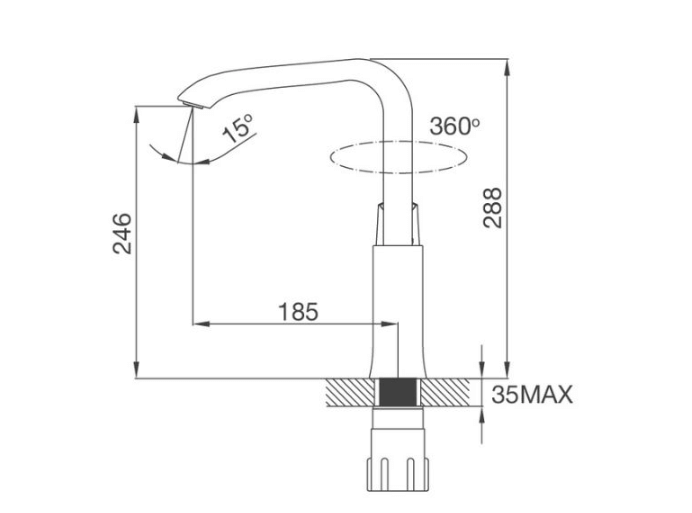 Thông số kỹ thuật Vòi rửa bát nóng lạnh Malloca K290C