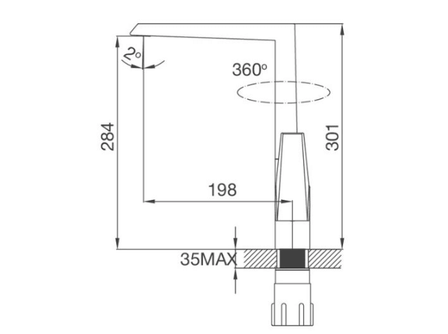 Thông số kỹ thuật Vòi rửa bát nóng lạnh Malloca K291C